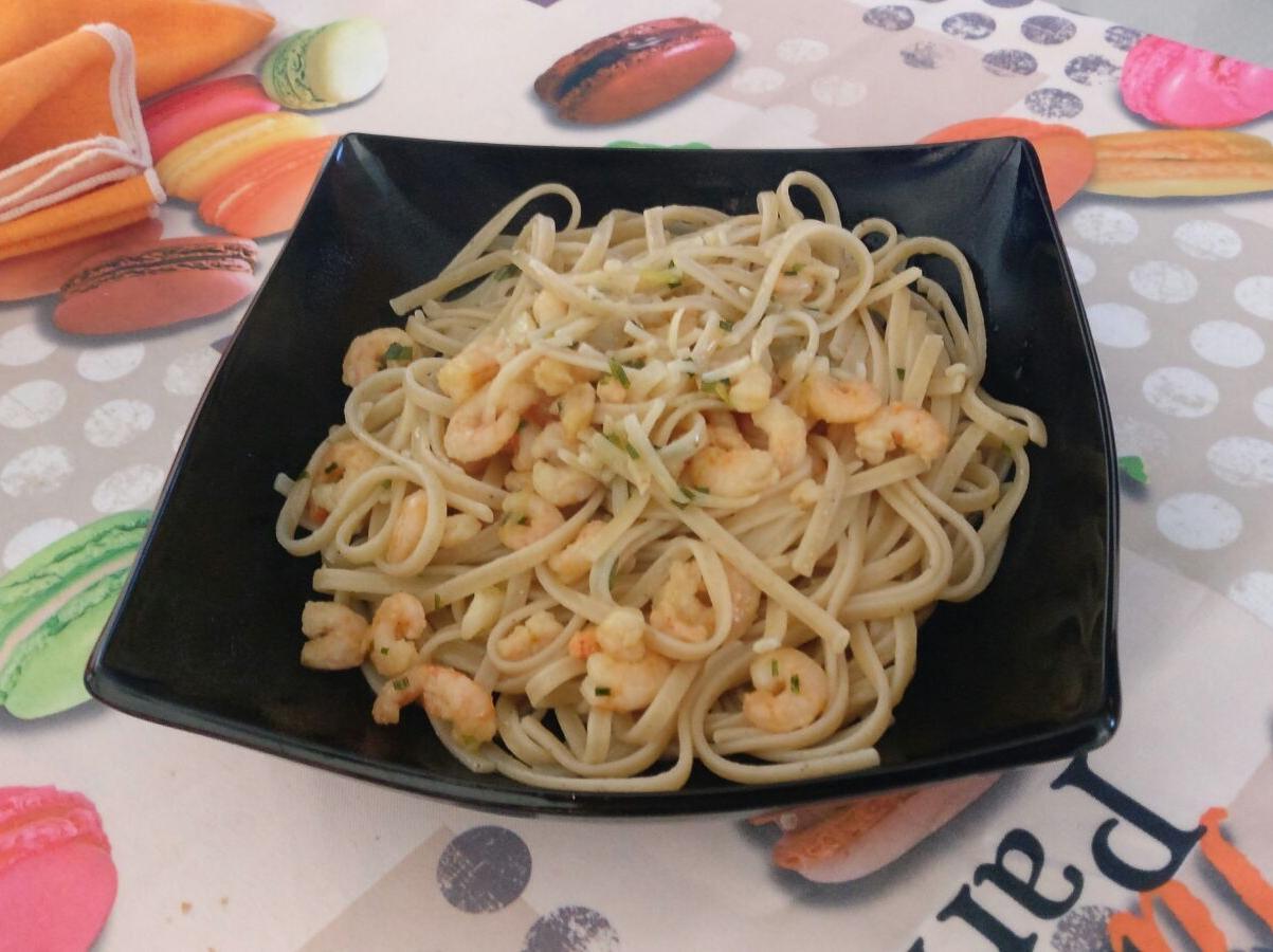 Linguine Limone e Pepe ai Gamberetti